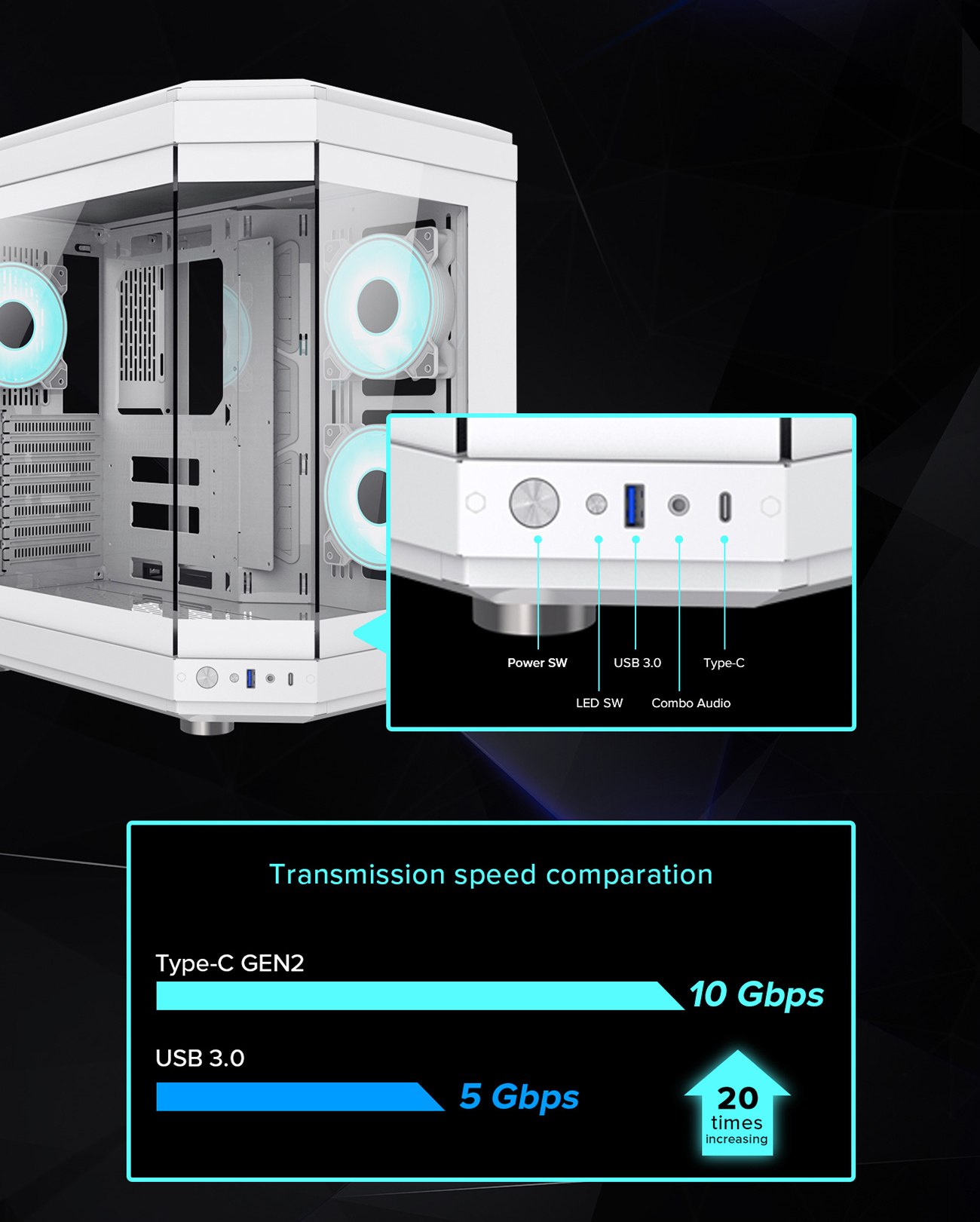 GAMEMAX HYPE Premium ATX Mid-Tower PC case